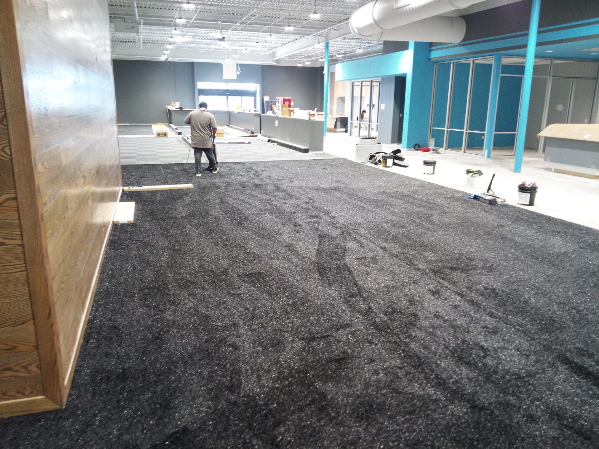 Retail Buildout — Broadloom Carpet Install